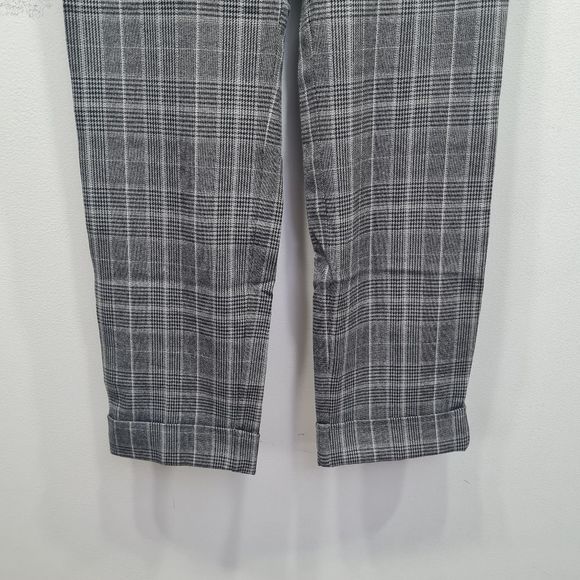 J. Jill Premium Grey Glen Check Plaid Bi-Stretch Elastic Waist Pull-on Pants 6 - Picture 5 of 16